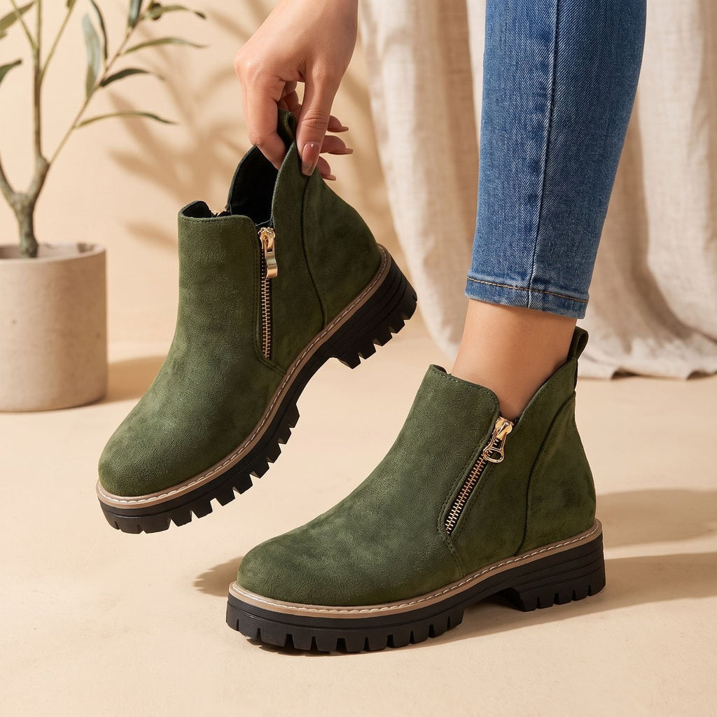 Women's Icy-Weather Waterproof Booties with Deep Lug Tread